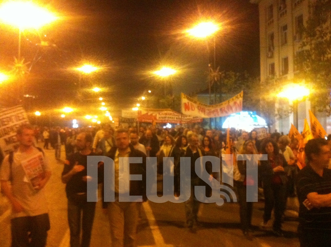 Πορεία διαμαρτυρίας πραγματοποίησαν ΓΣΕΕ – ΑΔΕΔΥ – ΦΩΤΟ NEWSIT