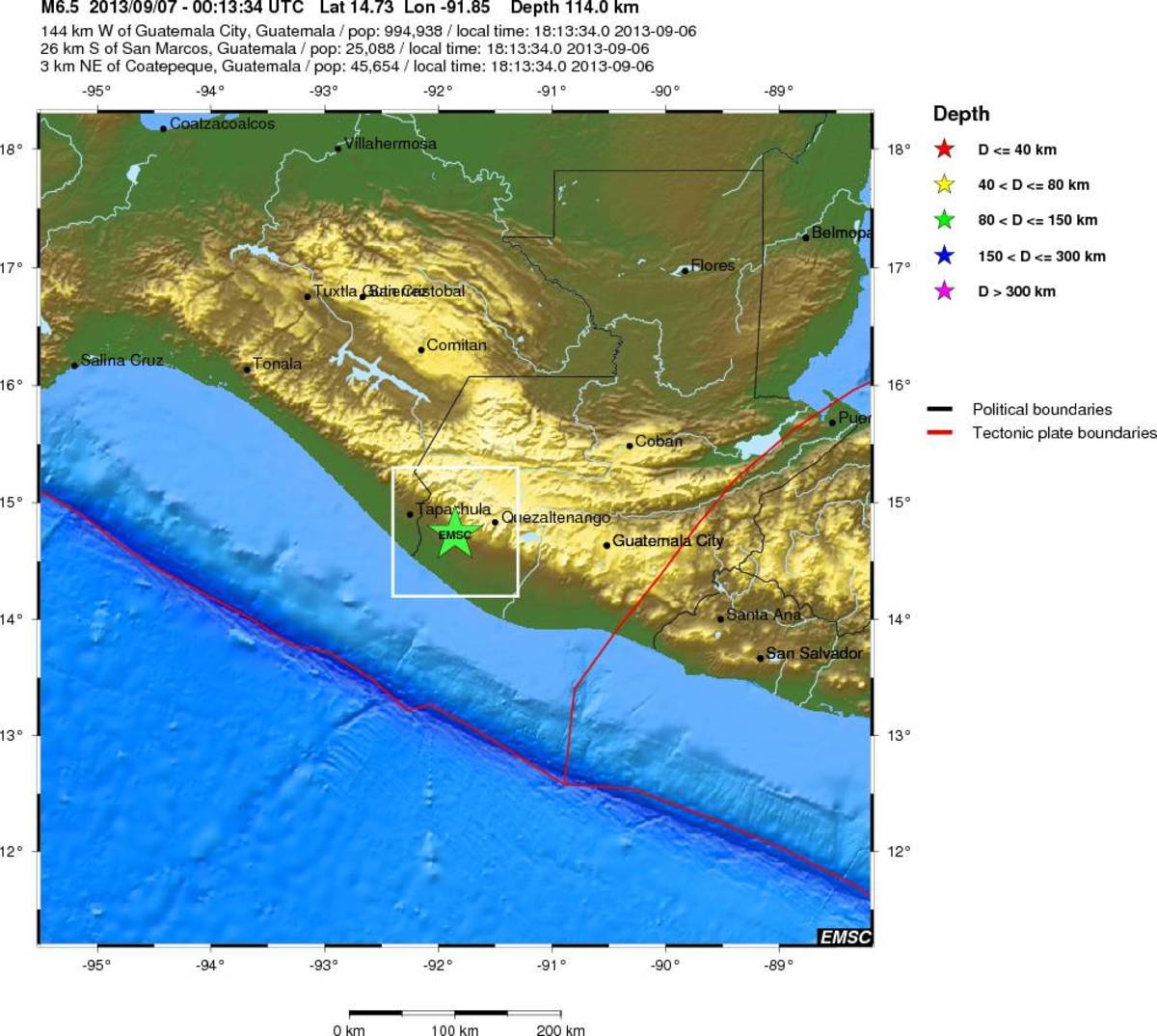 Σεισμός 6,5R στα σύνορα Μεξικού – Γουατεμάλας