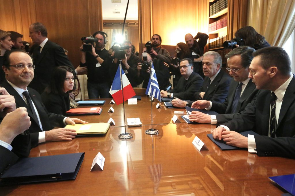 Για γαλλικές επενδύσεις και Χρυσή Αυγή συζήτησαν Βενιζέλος – Ολάντ