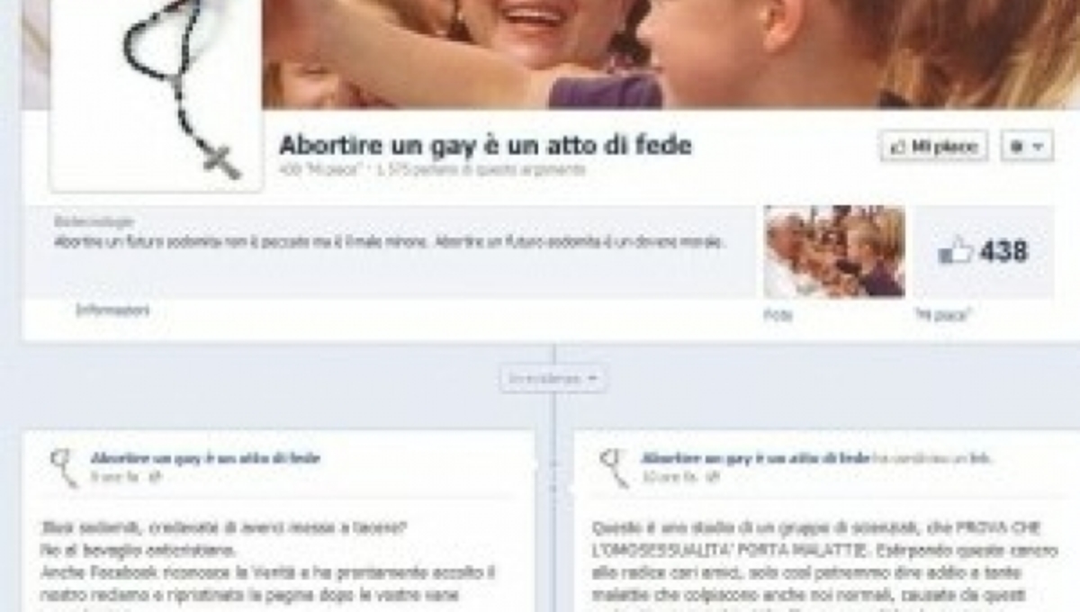“Η έκτρωση ενός ομοφυλόφιλου παιδιού είναι πράξη πίστης” – Σάλος στο facebook
