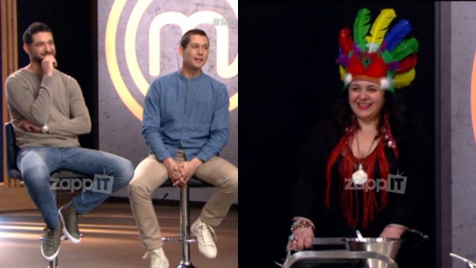 Διέλυσε το γύρισμα! Εμφανίστηκε με φτερά Ινδιάνου στο κεφάλι! «Ήρθα στο MasterChef για να γνωρίσω τον Σκαμούρτσο… είναι πολύ σέξι από κοντά»