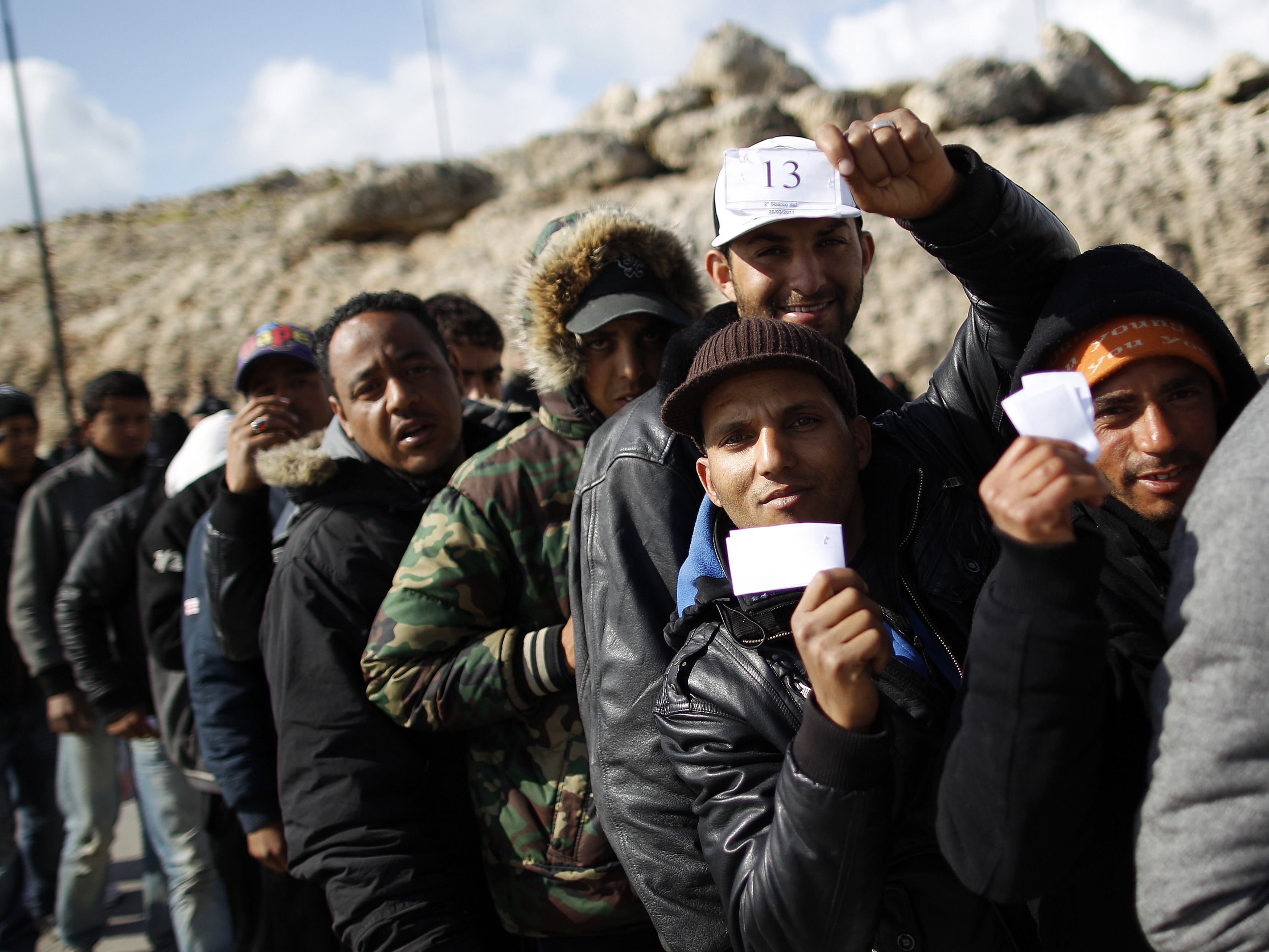 Ενταση στο λιμάνι της Λαμπεντούζα