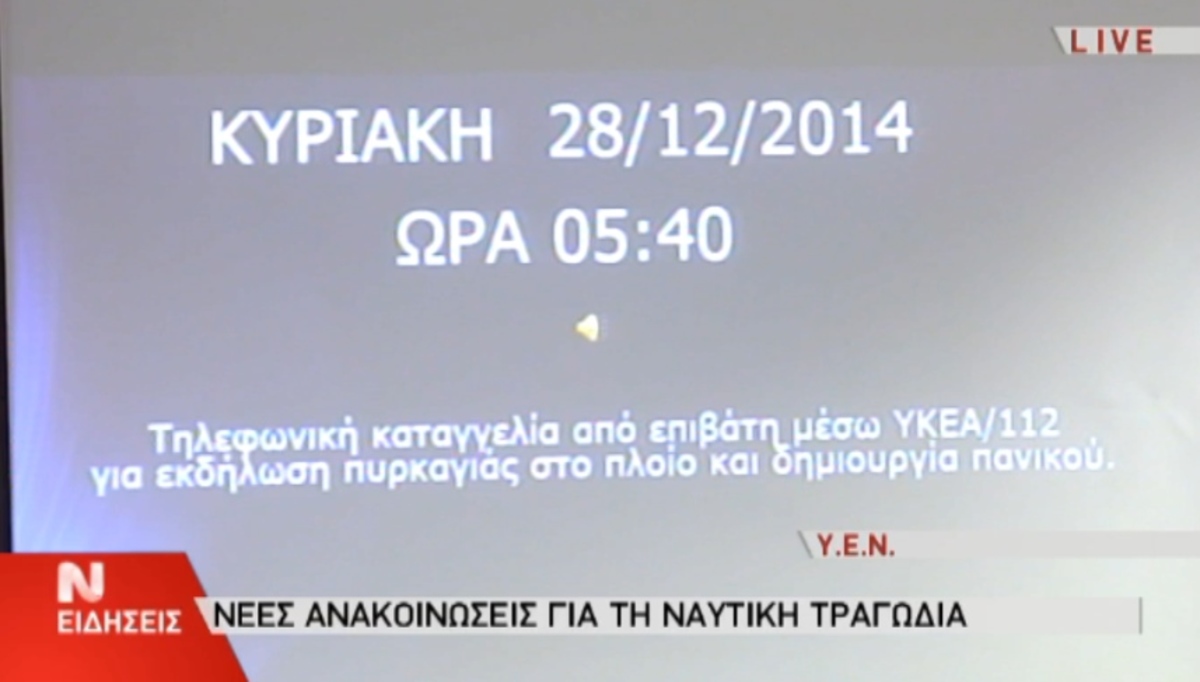 Ηχητικό ντοκουμέντο για πλοίο