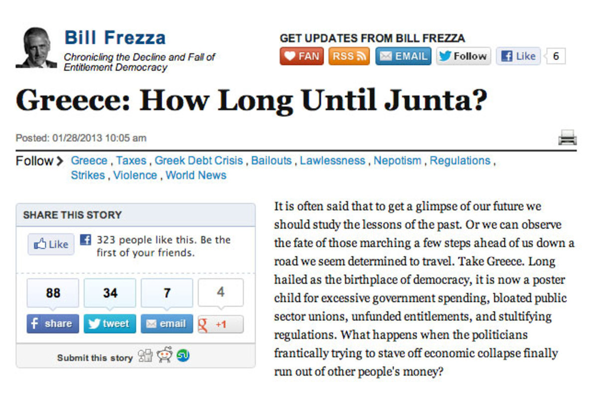 Huffington Post για Ελλάδα: Πόσος χρόνος μένει μέχρι την Χούντα;