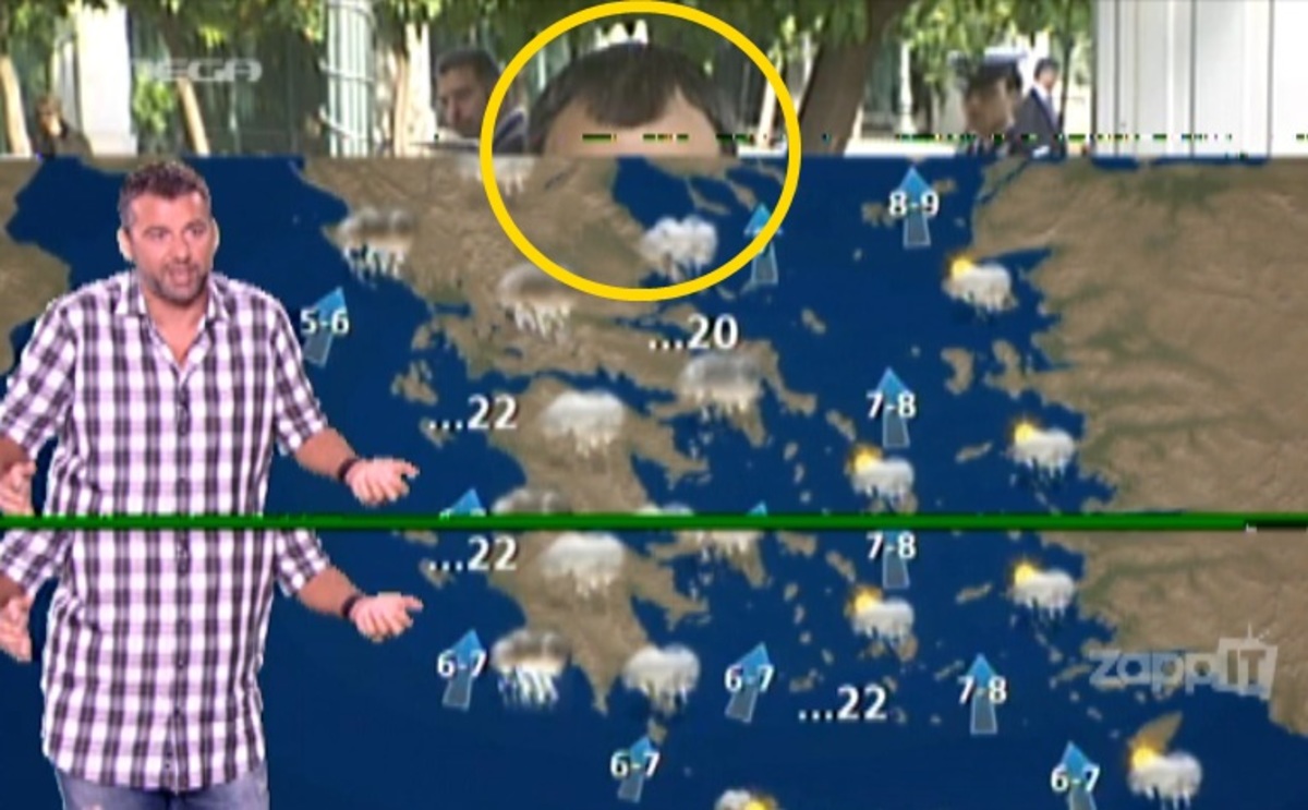 Το λάθος στον καιρό του MEGA …πάγωσε ο Γιώργος Λιάγκας