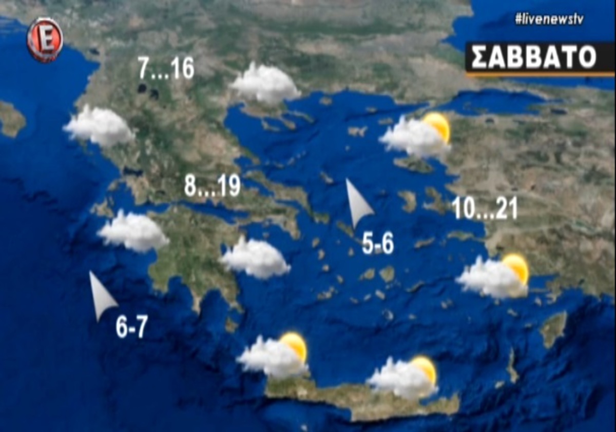 Ο καιρός το Σαββατοκύριακο