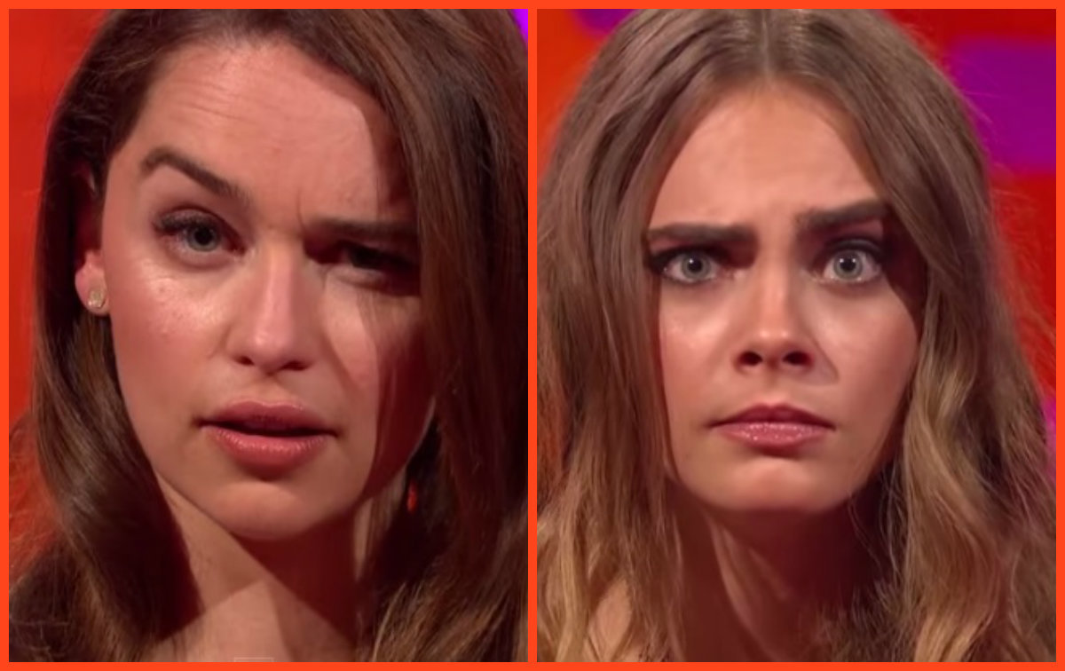 Clarke και Delevingne κάνουν διαγωνισμό φρυδιού!ΒΙΝΤΕΟ