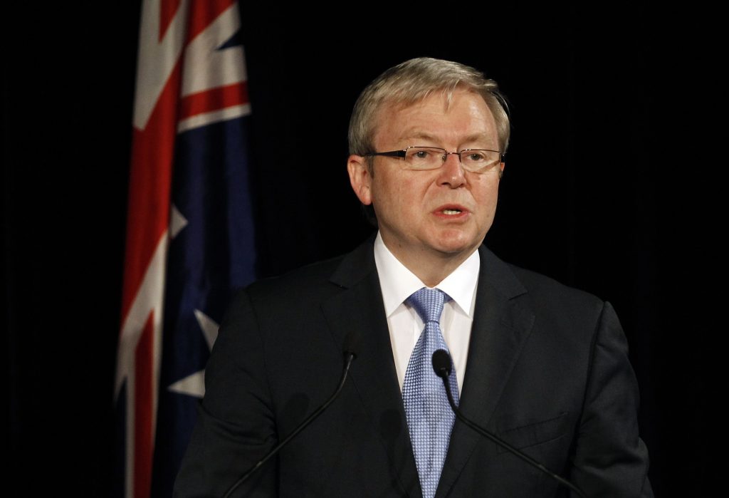 Ο Αυστραλός πρωθυπουργός Kevin Rudd. ΦΩΤΟ REUTERS