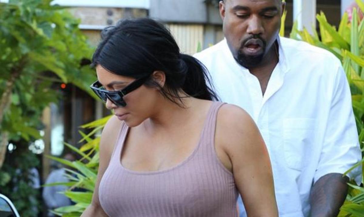 Kim Kardashian: Mε εφαρμοστό φόρεμα τρεις μήνες πριν γεννήσει!