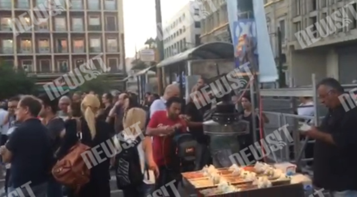 Υποστηρικτές ΟΧΙ πλατεία Κλαυθμώνος