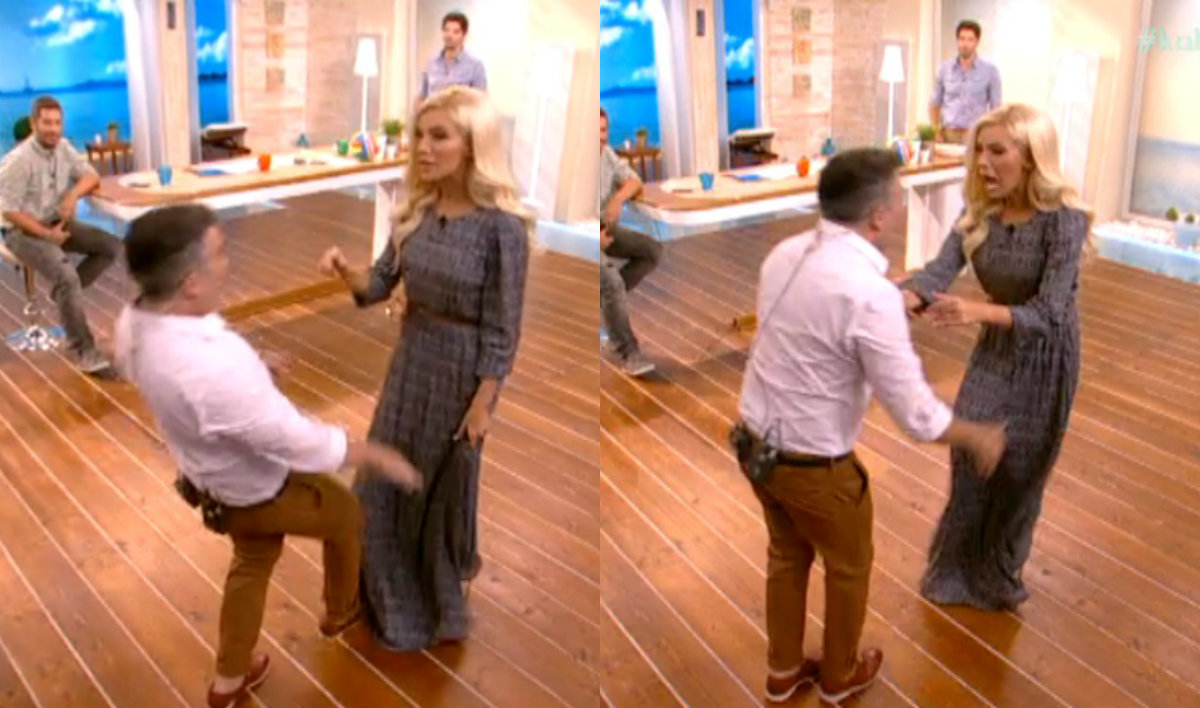 Ο Σταματόπουλος έδωσε κλωτσιά στην Καινούργιου ενώ περνούσαν σε διαφημίσεις!