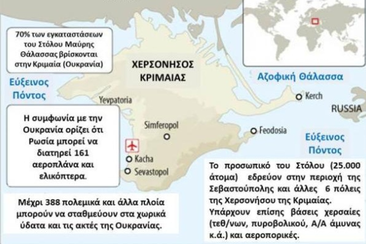 Αυτή είναι η ρωσική στρατιωτική παρουσία στην Κριμαία