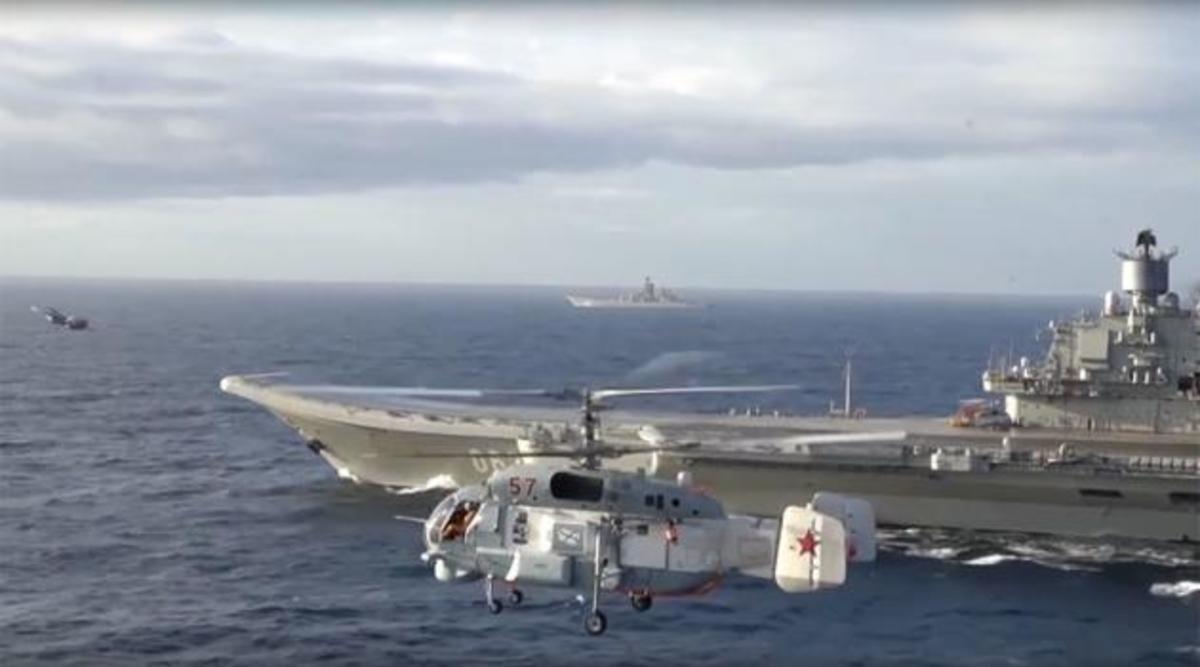 Το αεροπλανοφόρο “Ναύαρχος Κουζνέτσοφ’’ επιστρέφει στην παγωμένη Ρωσία! Γιατί αποχώρησε από τη Συρία [pics, vids]