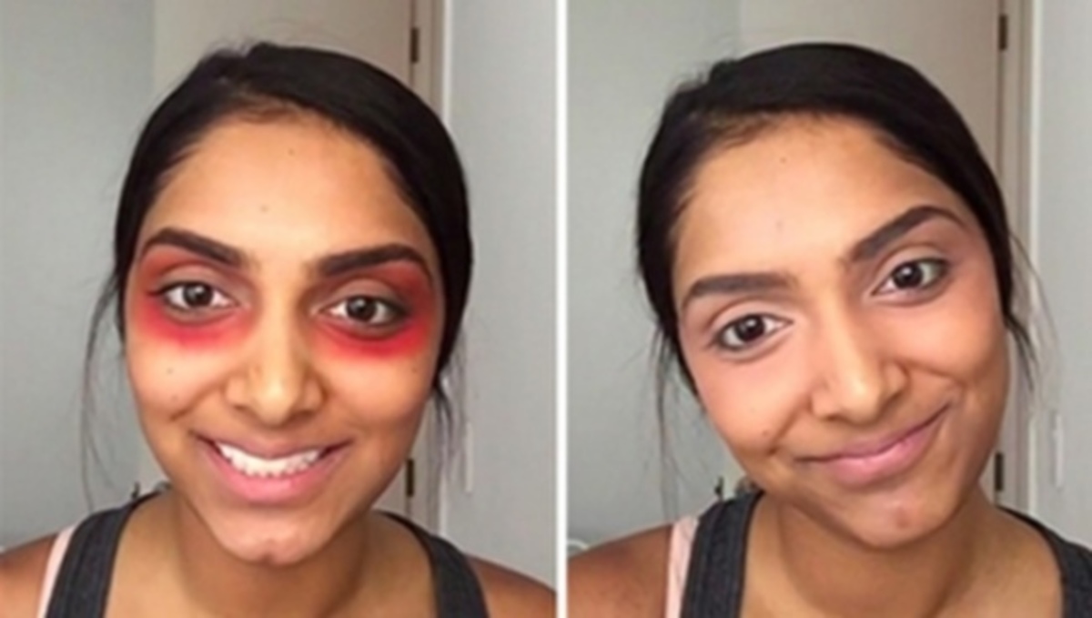 Δείτε πώς να καλύψετε τους μαύρους κύκλους με κόκκινο κραγιόν! (ΒΙΝΤΕΟ)