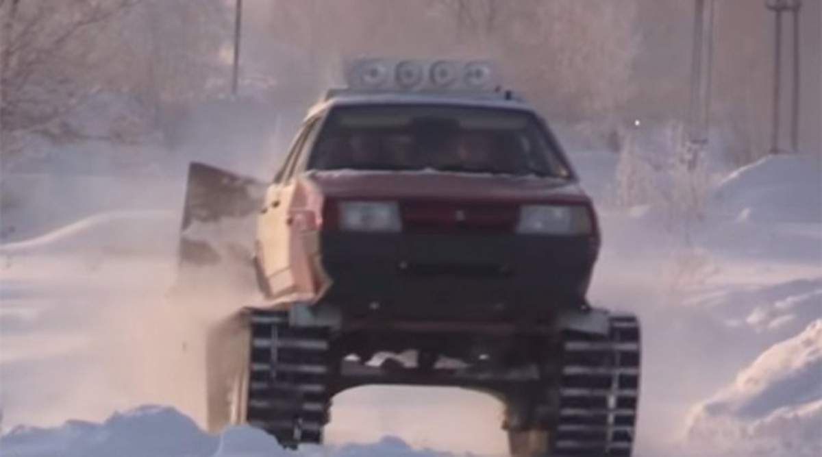 Ρώσος μετατρέπει το Lada του σε τανκ! Απίστευτο βίντεο!