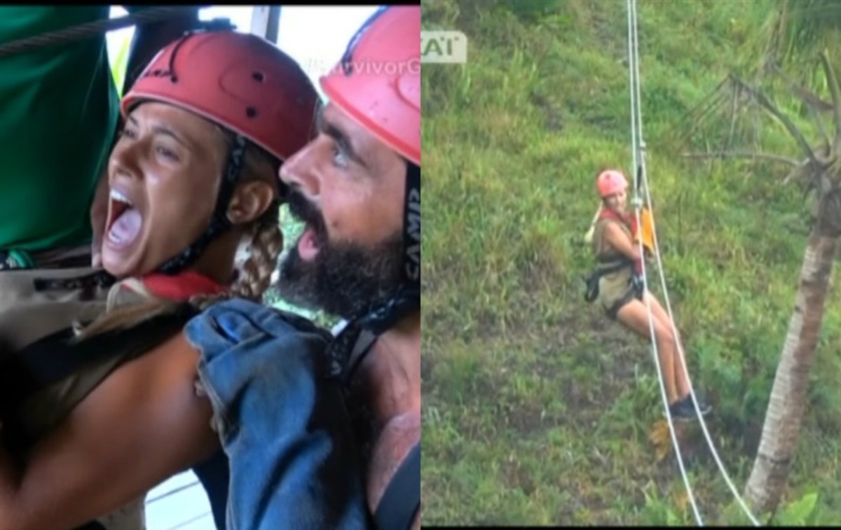 Survivor: Η Λάουρα έκανε zip line με… υψοφοβία! Κρεμάστηκε στο κενό…