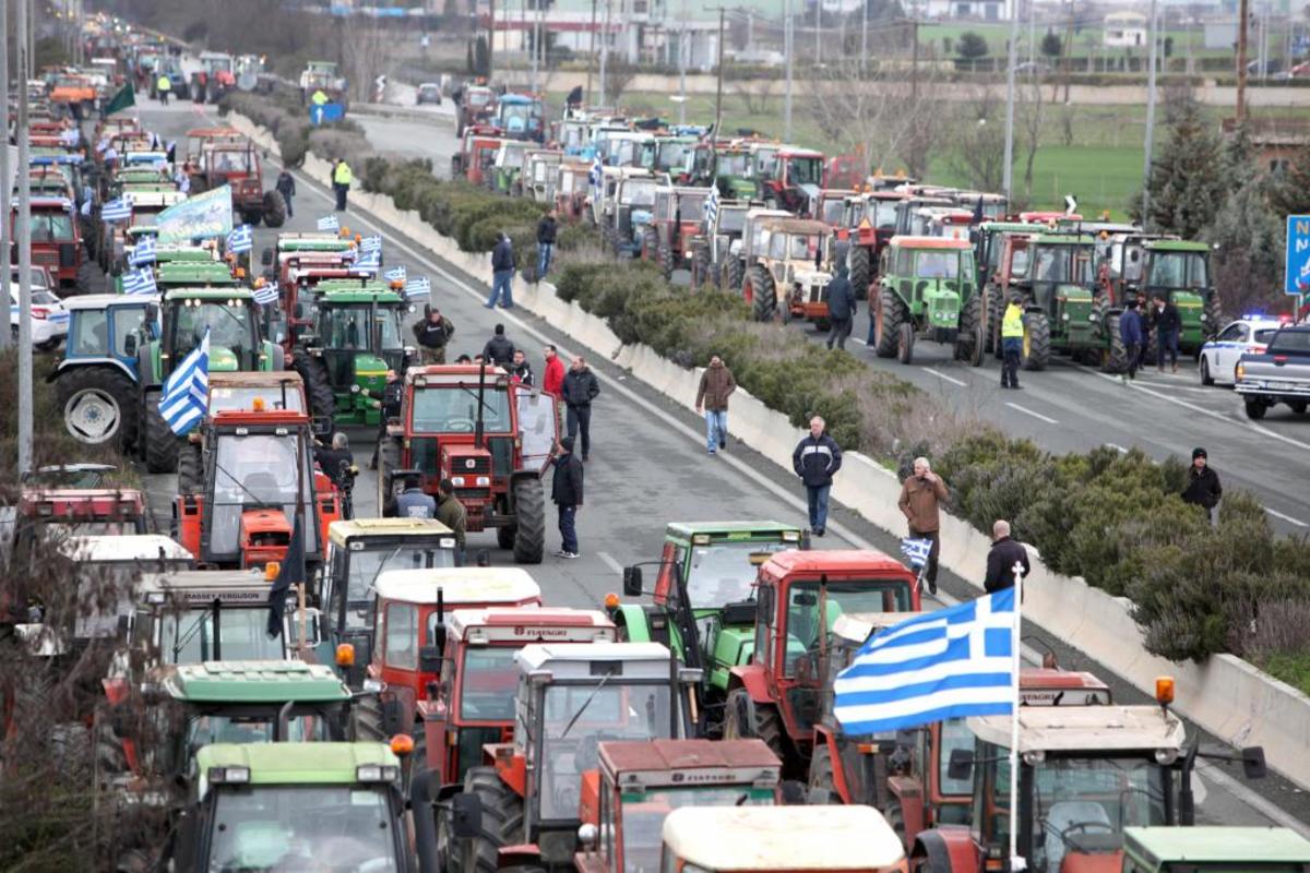 Από την κινητοποίηση των αγροτών - ΦΩΤΟ EUROKINISSI