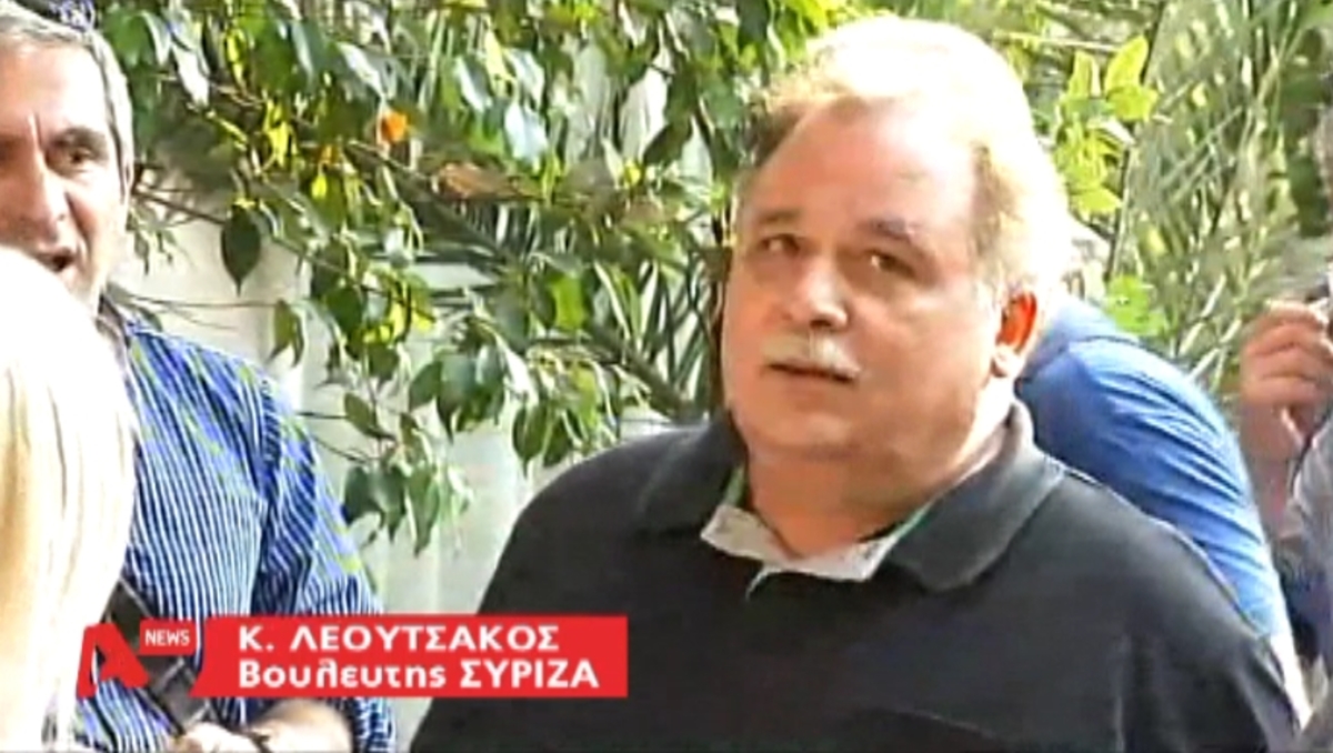 Ένταση Λεουτσάκου με δημοσιογράφους