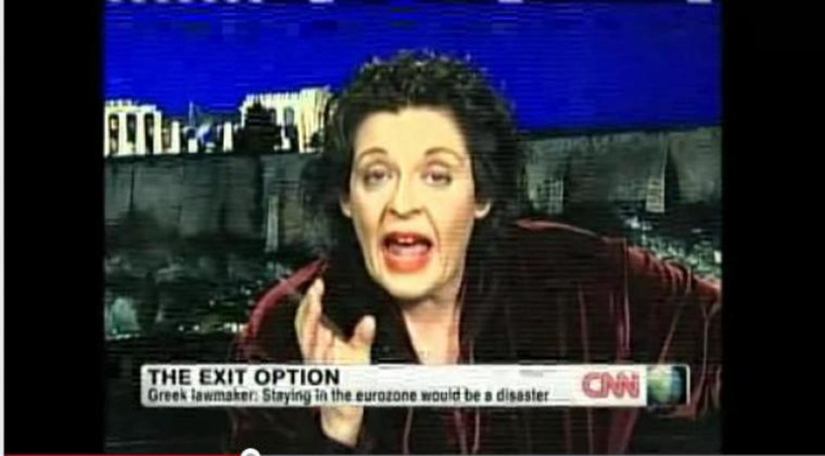 H Λιάνα Κανέλλη στο CNN ! “H Eλλάδα έξω από την Ευρωζώνη!