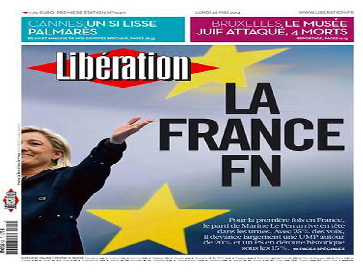 Το συγκλονιστικό πρωτοσέλιδο της Liberation για τη νίκη της ΛεΠεν στη Γαλλία