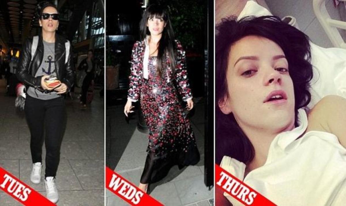 Η selfie φωτογραφία που έβγαλε η Lily Allen μέσα από το νοσοκομείο!