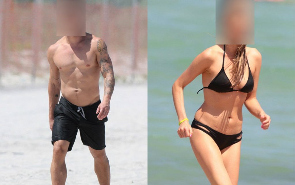 To sexy ζευγάρι που τράβηξε τα βλέμματα των λουόμενων το απόγευμα της Δευτέρας