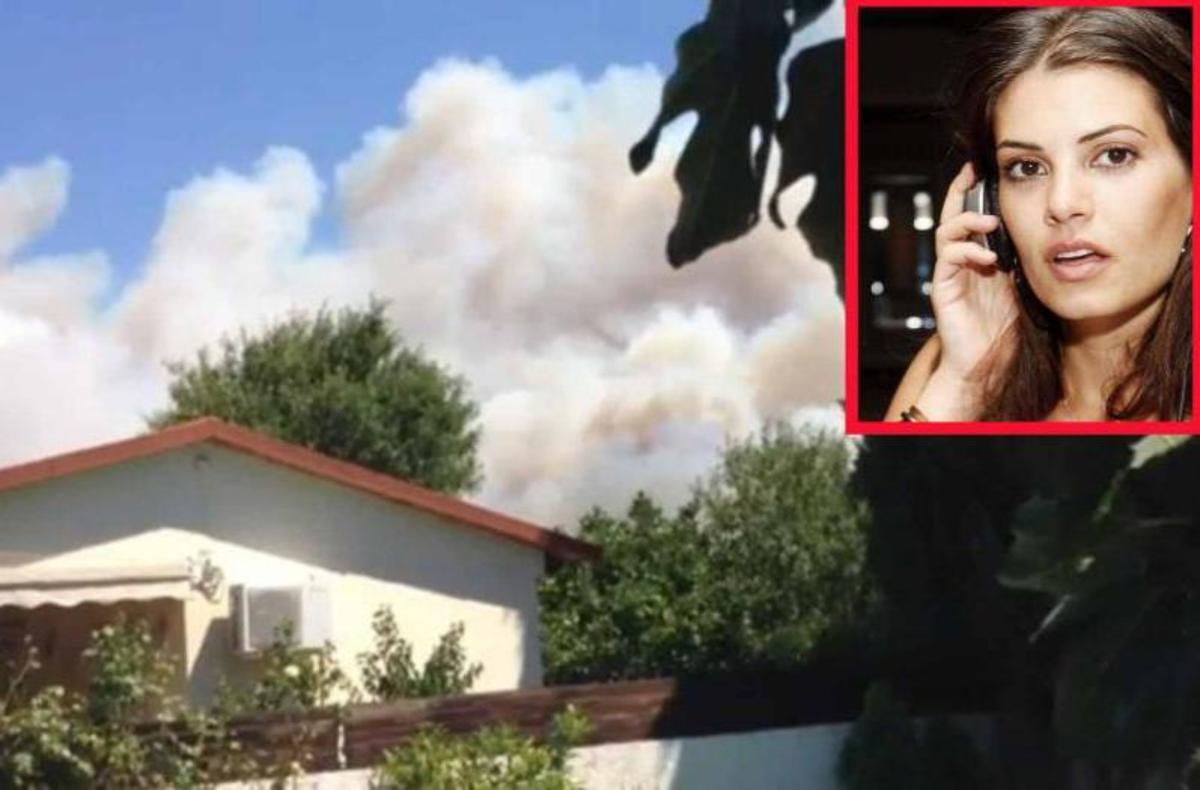 Η Μαρία Κορινθίου στη φωτιά της Κερατέας – ΒΙΝΤΕΟ