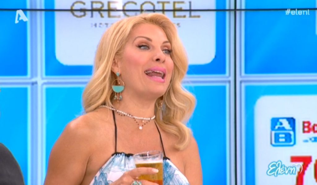 Ελένη Μενεγάκη: Με μπυρίτσα και μεζέδες το ‘ριξε έξω στο πλατό!