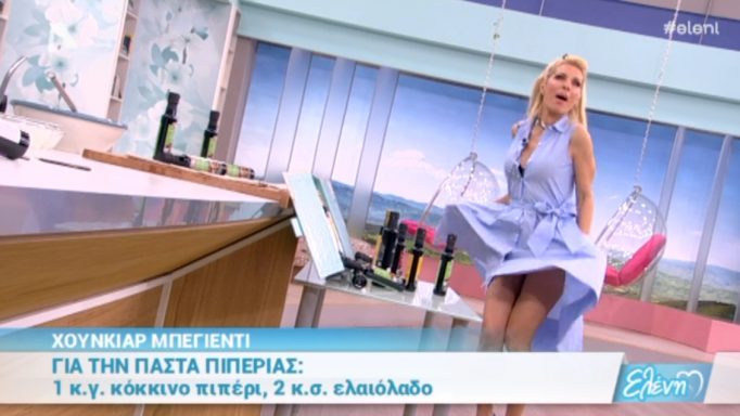 Ελένη Μενεγάκη: Σηκώθηκε το φόρεμα της και… έγινε το «κακό»! [vid]