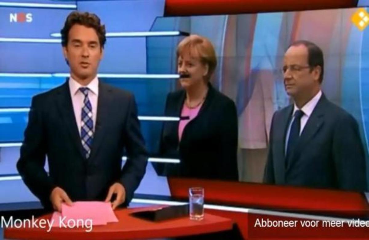 ΑΠΙΣΤΕΥΤΗ ΣΥΜΠΤΩΣΗ! Το σκηνικό των ειδήσεων έκανε Χίτλερ την Μέρκελ