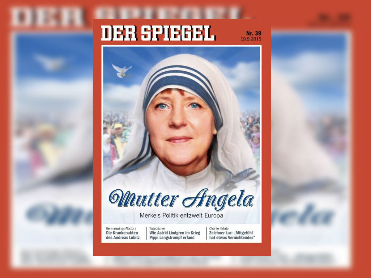 Το Spiegel ειρωνεύεται τη Μέρκελ και την… “ντύνει” Μητέρα Τερέζα