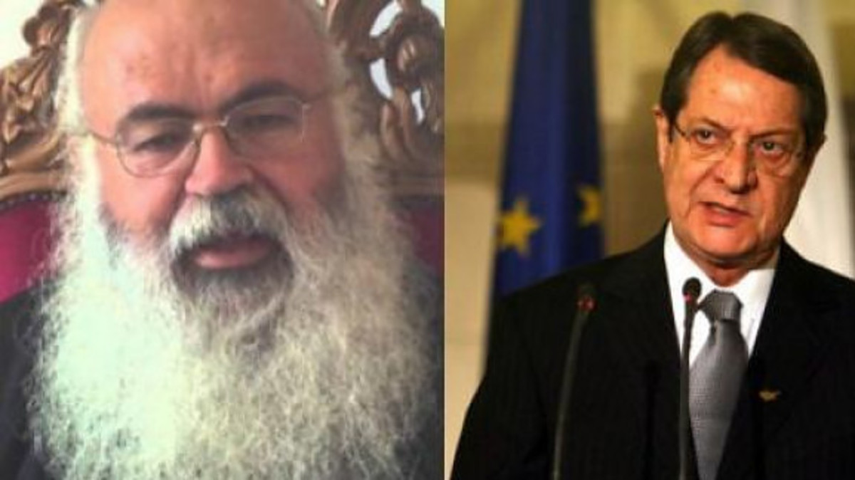 Σάλος με δήλωση του Μητροπολίτη Πάφου για προδοτικές κινήσεις του Προέδρου Αναστασιάδη στο Κυπριακό και την εξάρτησή του από το αλκοόλ!