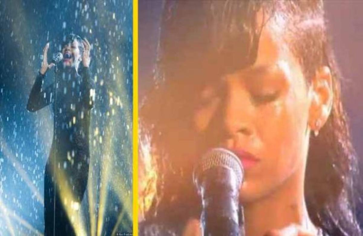 Η Rihanna έγινε μούσκεμα στο βρετανικό X-factor! Έφυγε βρεγμένη…