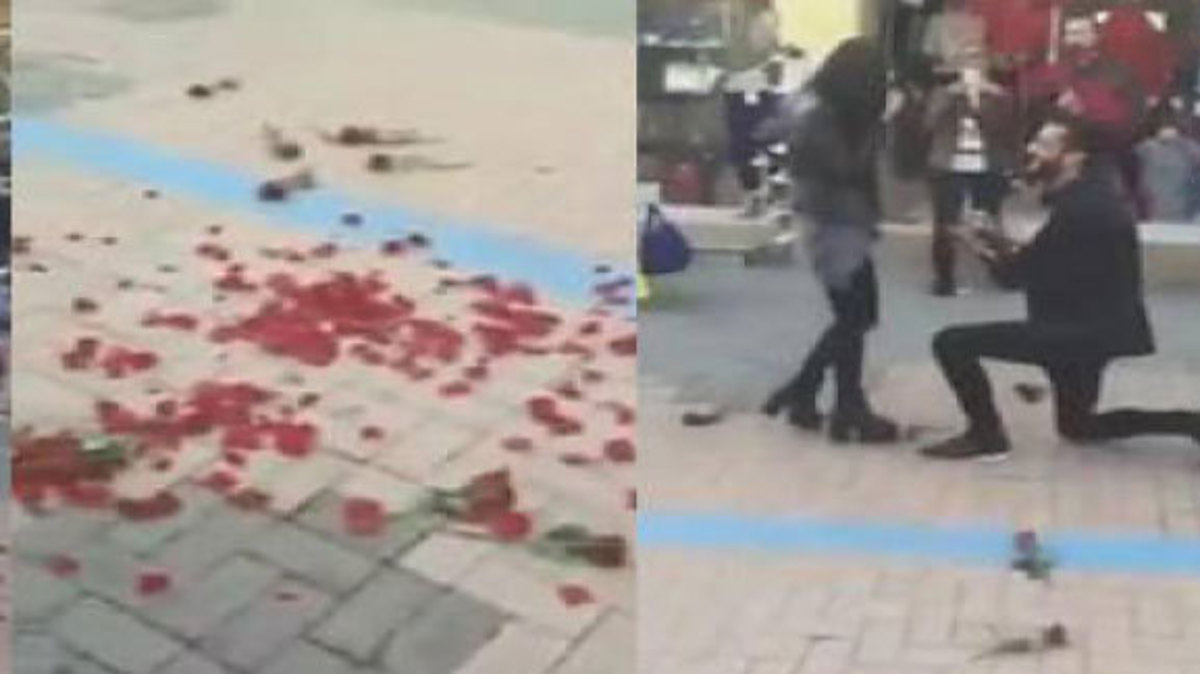Η αγάπη μίση κι έχθρες δε γνωρίζει… Τουρκοκύπριος γονατίζει και κάνει δημόσια πρόταση γάμου σε Ελληνοκύπρια! (VIDEO)