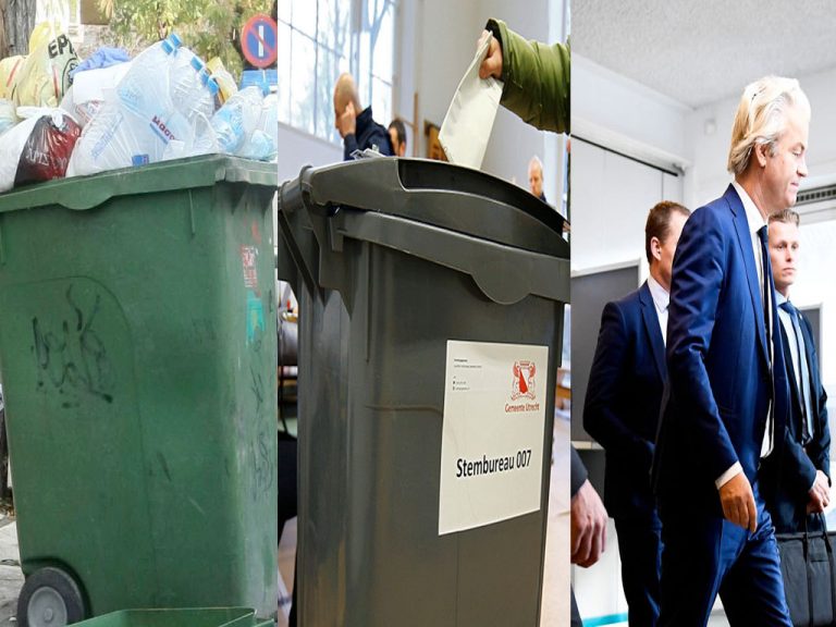 Ολλανδία – Τα περίεργα των εκλογών: Η κάλπη… σκουπιδοντενεκές και οι σωματοφύλακες του Βίλντερς [pics]