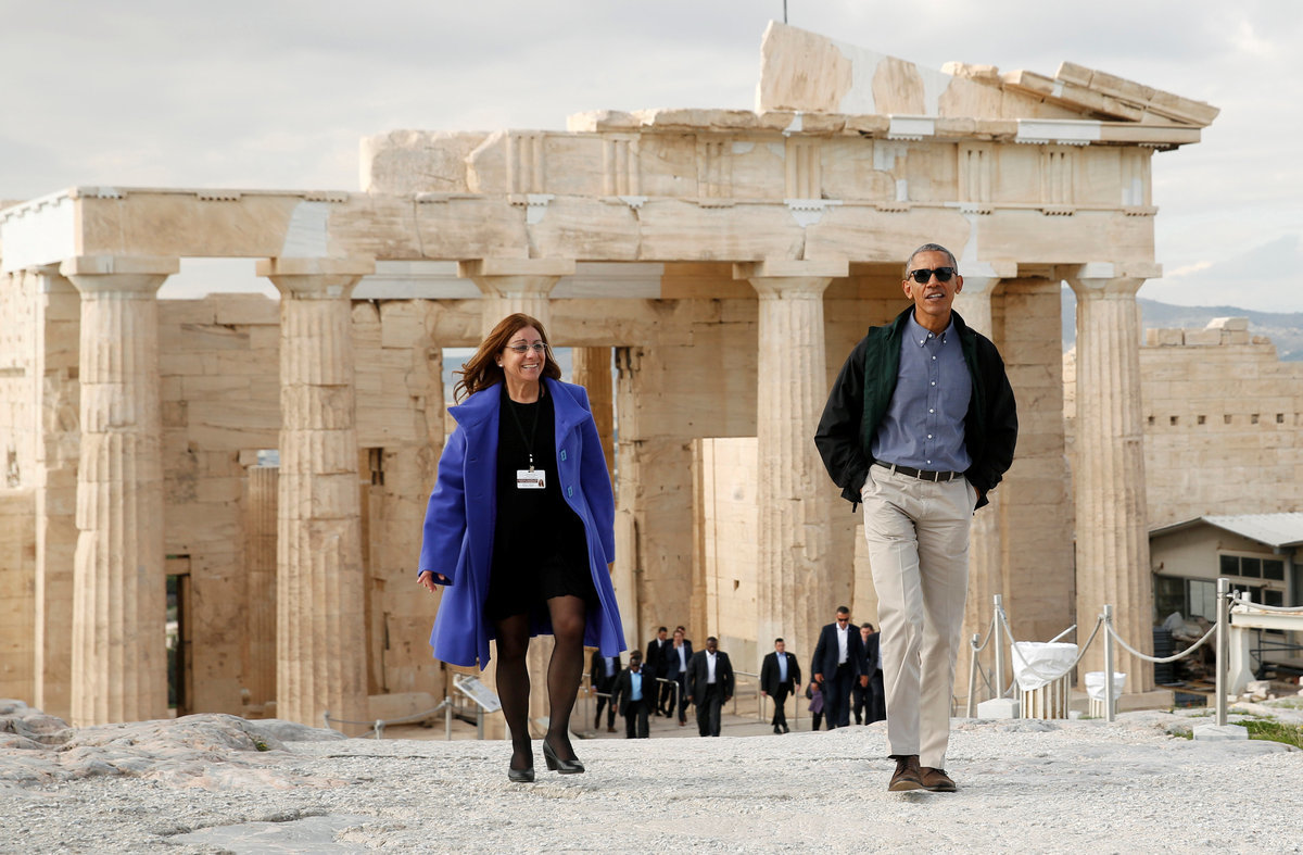 Μπαράκ Ομπάμα: Τουρίστας στην Ακρόπολη [pics, vids]