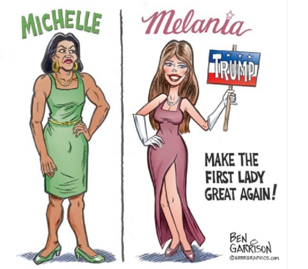 Σεξιστικό σκίτσο για τη Μισέλ Ομπάμα από οπαδό του Τραμπ – ΦΩΤΟ