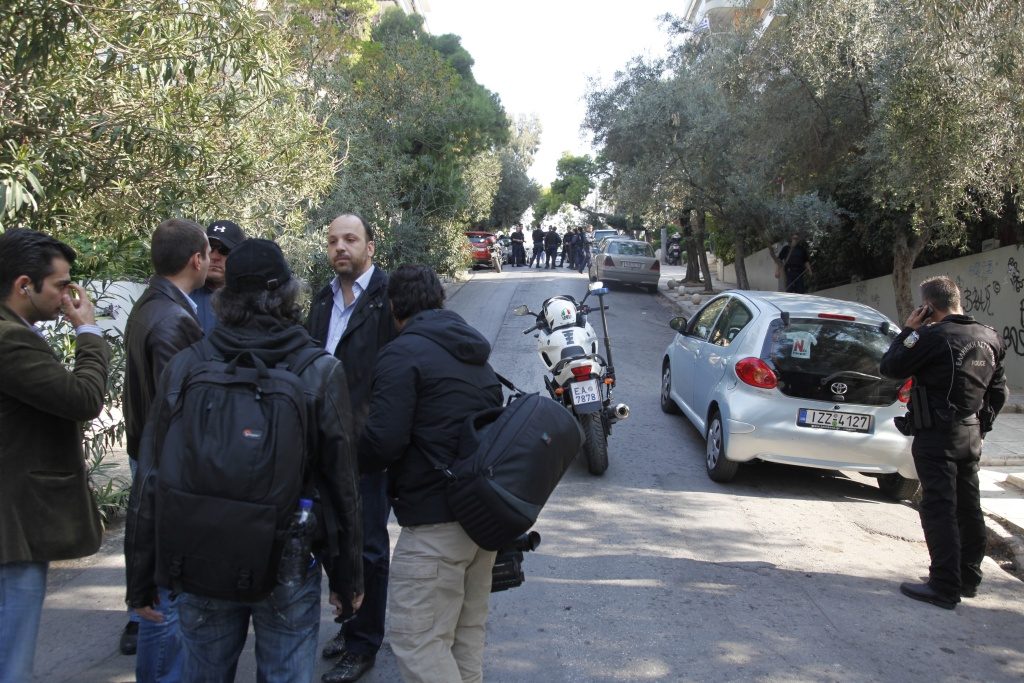 Το σημείο που έπεσαν οι πυροβολισμοί εναντίον ανδρών της ομάδας ΔΙΑΣ ΦΩΤΟ EUROKINISSI
