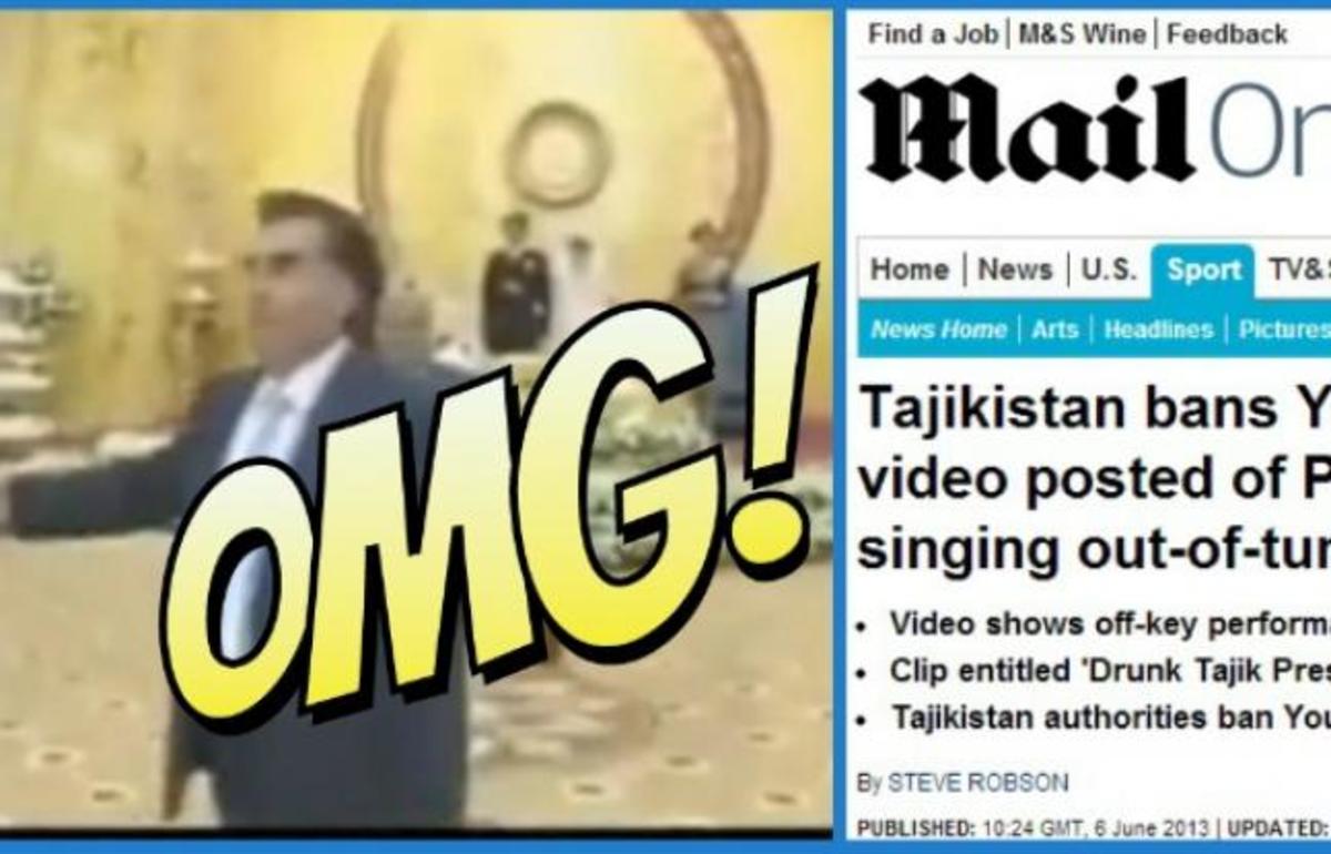 O Πρόεδρος του Τατζικιστάν απαγόρευσε το YOUTUBE, όταν κυκλοφόρησε βίντεο που τον ρεζιλεύει! Δείτε το επίμαχο βίντεο!