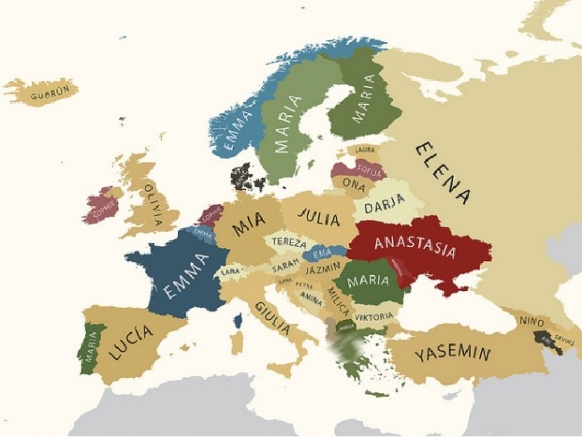 Ποια είναι τα πιο συνηθισμένα ονόματα και επώνυμα στην Ευρώπη; (χάρτες)