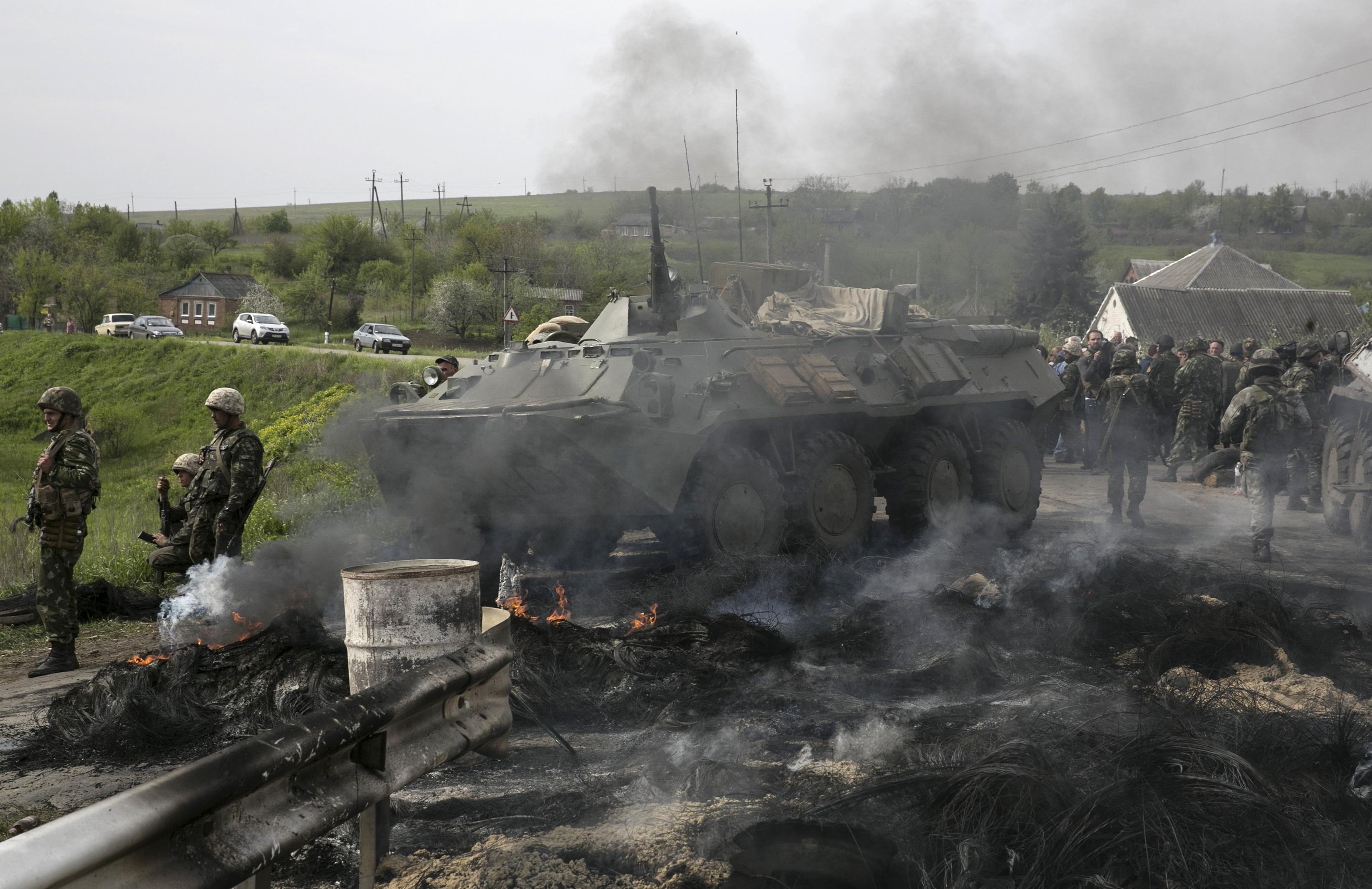 Η στιγμή της κατάρριψης ουκρανικού ελικοπτέρου στο Σλαβιάνσκ