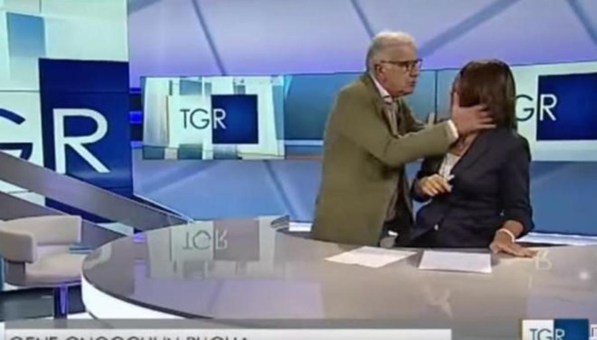 Όρμησε on air και φίλησε την παρουσιάστρια την ώρα που μιλούσαν!