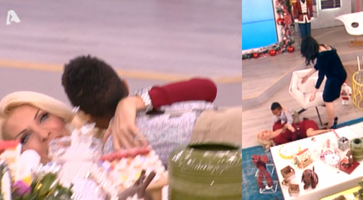 Η Ελένη Μενεγάκη σωριάστηκε στο πάτωμα μαζί με το παιδί! [vid]