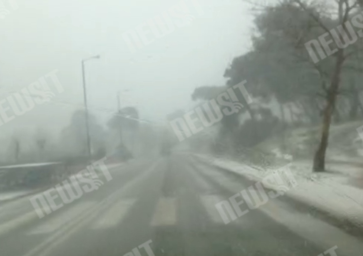 Πεντέλη: Χιόνια και παγετός