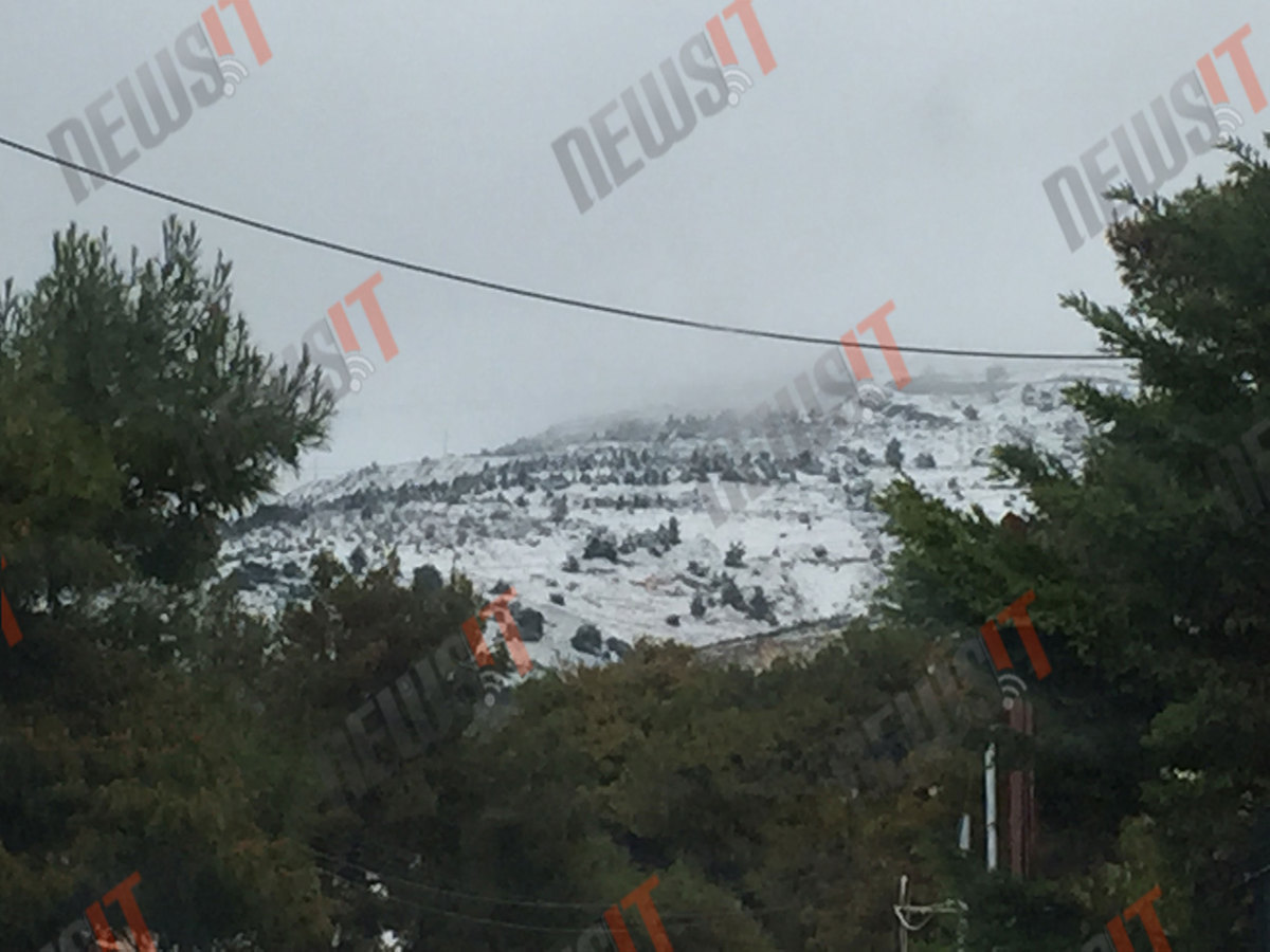 Πάμε χιονοπόλεμο; Εντυπωσιακές φωτό από Πεντέλη, Διόνυσο!