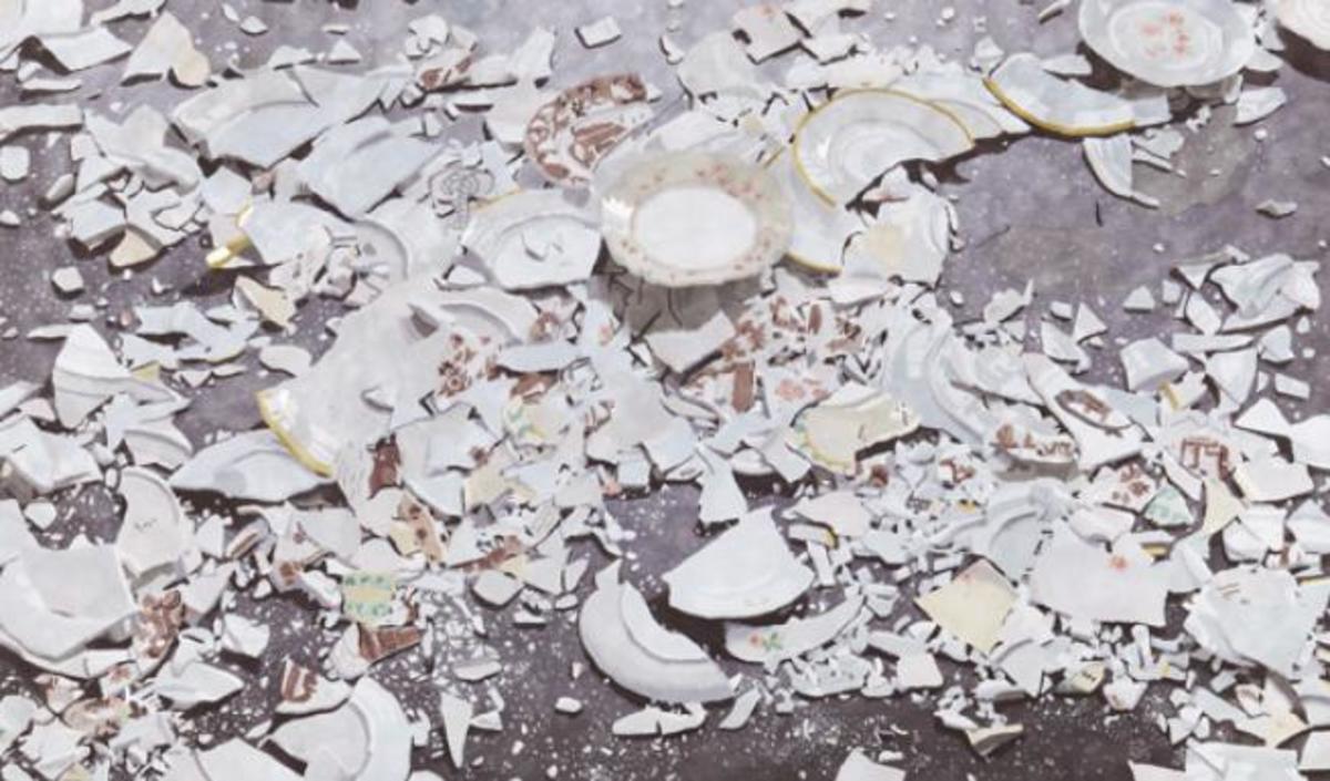 “Έβρεξε”… πιάτα στην εθνική οδό Πατρών-Πύργου