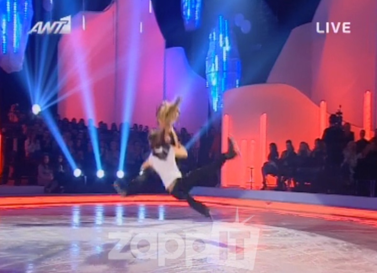 Dancing On Ice: Η τούμπα του Αλεξέι με την Πηνελόπη αγκαλιά!