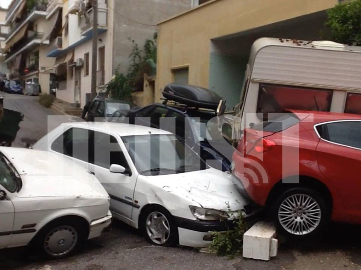 Δεν βρέθηκε εγκλωβισμένος στο πάρκινγκ του σούπερ μάρκετ – Εικόνες καταστροφής στην Αττική