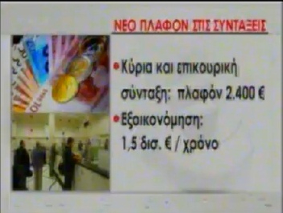 Νέο πλαφόν στις συντάξεις
