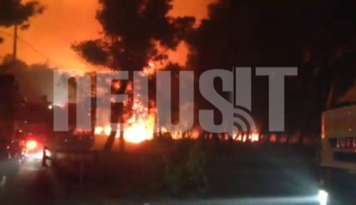 Φωτιά Πάρνηθα-Πρώτες εικόνες